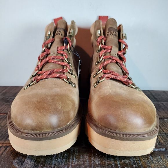 Sorel Hi Line Hiker Womens Size 9.5 Mid Boots Shoes Waterproof Tan Brown - Picture 2 of 12